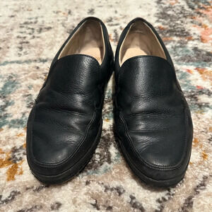 Bally black flat loafers